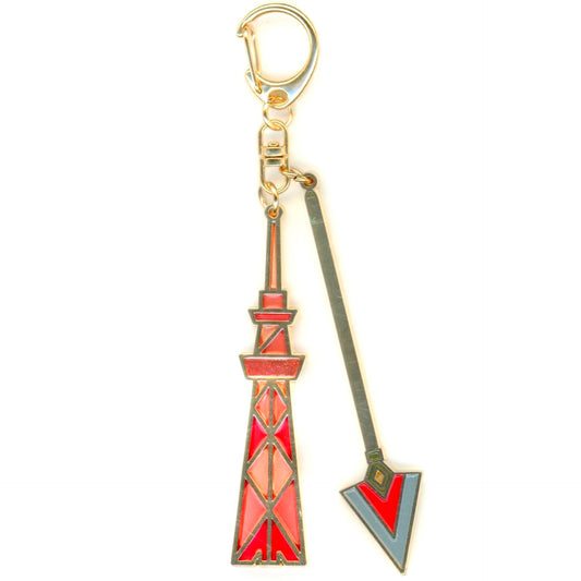 Kyoko Sakura Stained Glass Style Keychain Tokyo Skytree Puella Magi Madoka Magica Waltz of the Moonlit Night [USED]