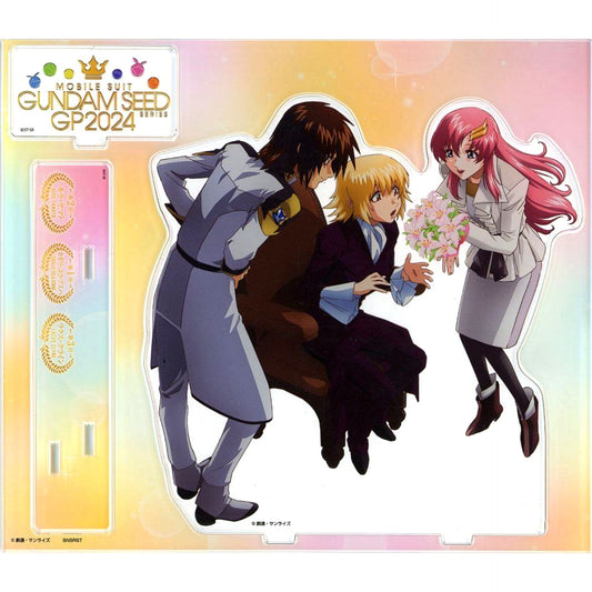 Kira Yamato & Lacus Clyne & Cagalli Yula Athha Mobile Suit Gundam SEED Series Grand Prix 2024 Big Acrylic Stand [USED]