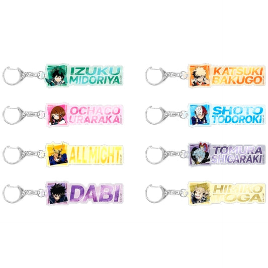 Set of 8 My Hero Academia Name Acrylic Collection Hero vs Villain [USED]