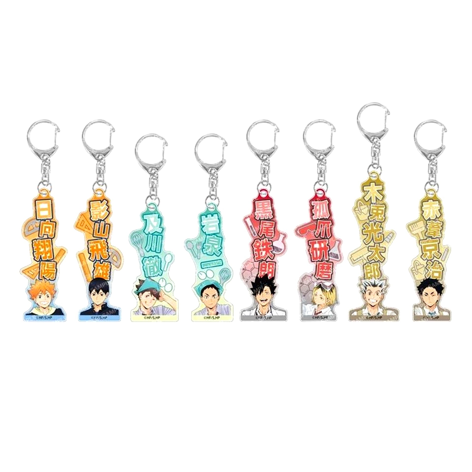 Set of 8 Haikyu Name Acrylic Collection Class [USED]