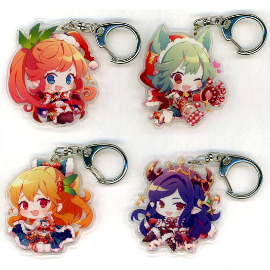 Set of 4 Arulumaya, Vira, Clarisse & Sen Christmas Ver. Granblue Fantasy Acrylic Keychain Set E [USED]