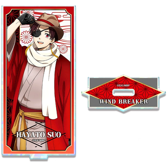 Hayato Suo Design 02 Retro Modern Ver. Illustration Hologram Acrylic Stand TV Anime WIND BREAKER [USED]
