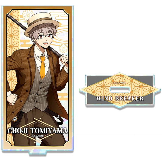 Choji Tomiyama Design 05 Retro Modern Ver. Illustration Hologram Acrylic Stand TV Anime WIND BREAKER [USED]