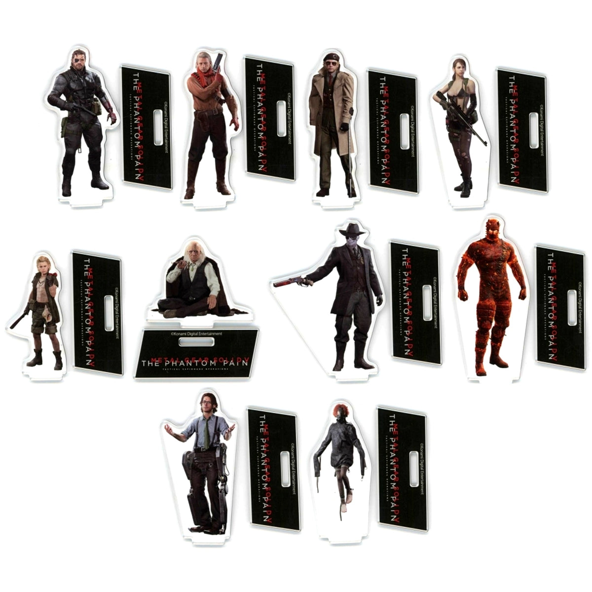 Set of 10 Metal Gear Solid V: The Phantom Pain Trading Acrylic Stand [USED]