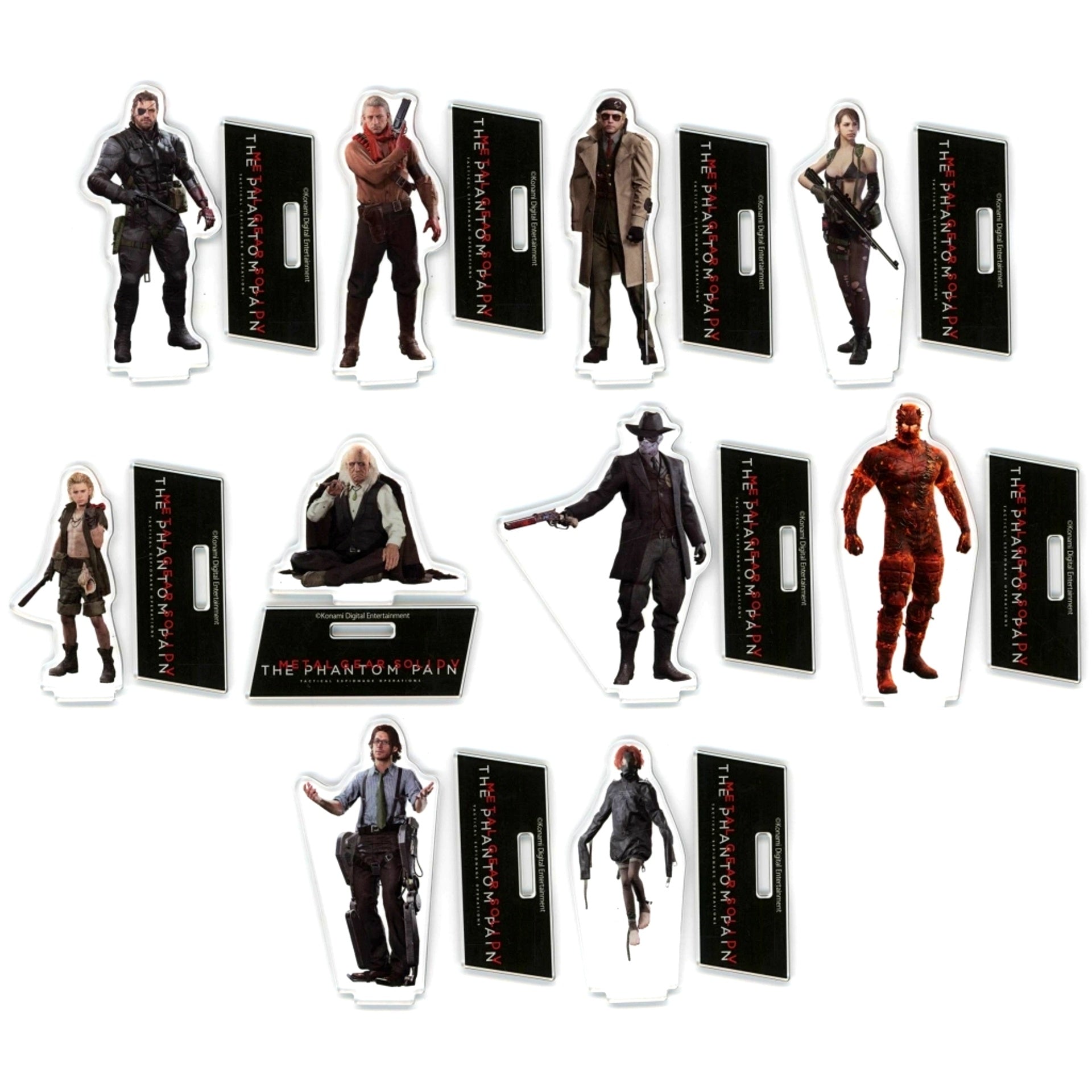 Set of 10 Metal Gear Solid V: The Phantom Pain Trading Acrylic Stand [USED]