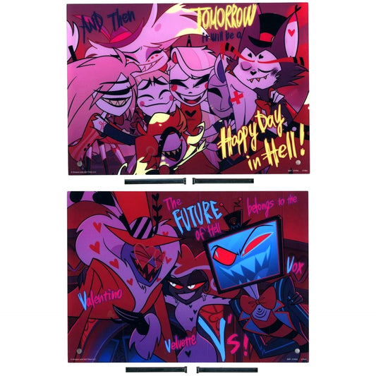 Set of 2 Acrylic Board Ichiban Kuji Hazbin Hotel Prize C [USED]