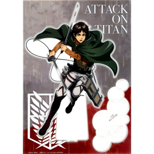 Eren Yeager Rain Battle Large Acrylic Stand Attack on Titan Hicul Limited [USED]