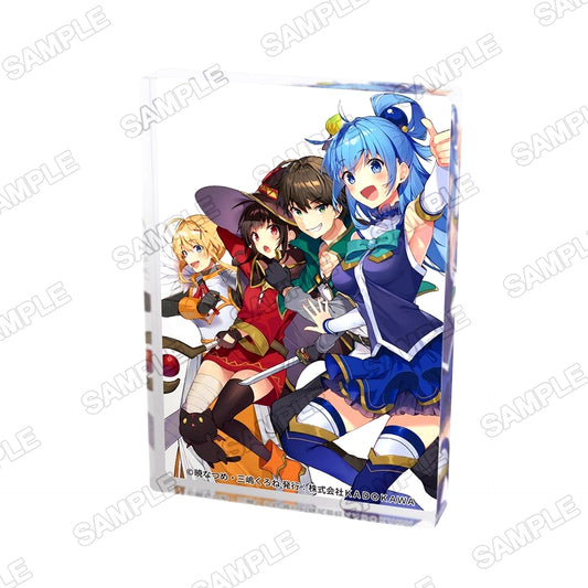 KonoSuba God's Blessing on This Wonderful World! A7 Acrylic Block KADOKAWA Light Novel Exhibition 2025 [USED]