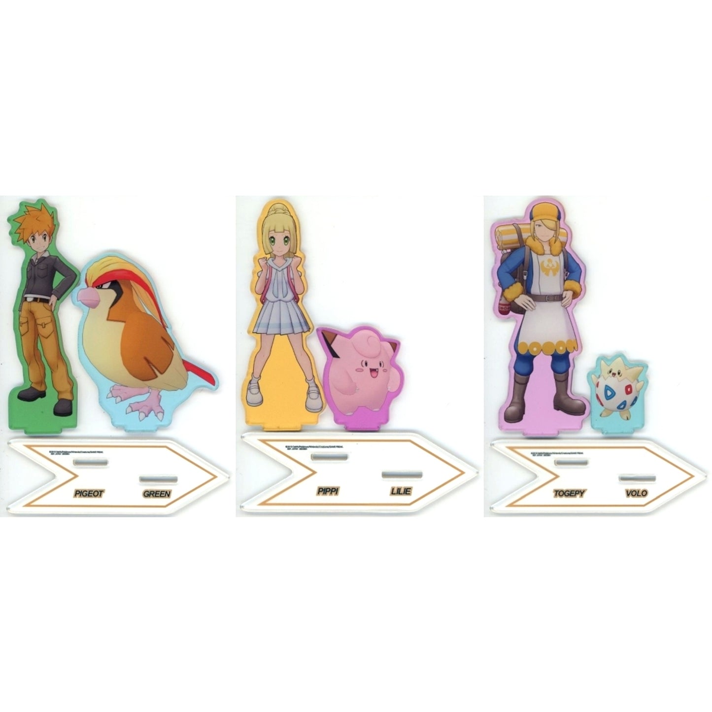 Set of 3 Pokemon Pokemon Masters EX Pokemon & Trainer Acrylic Stand Vol.2 [USED]