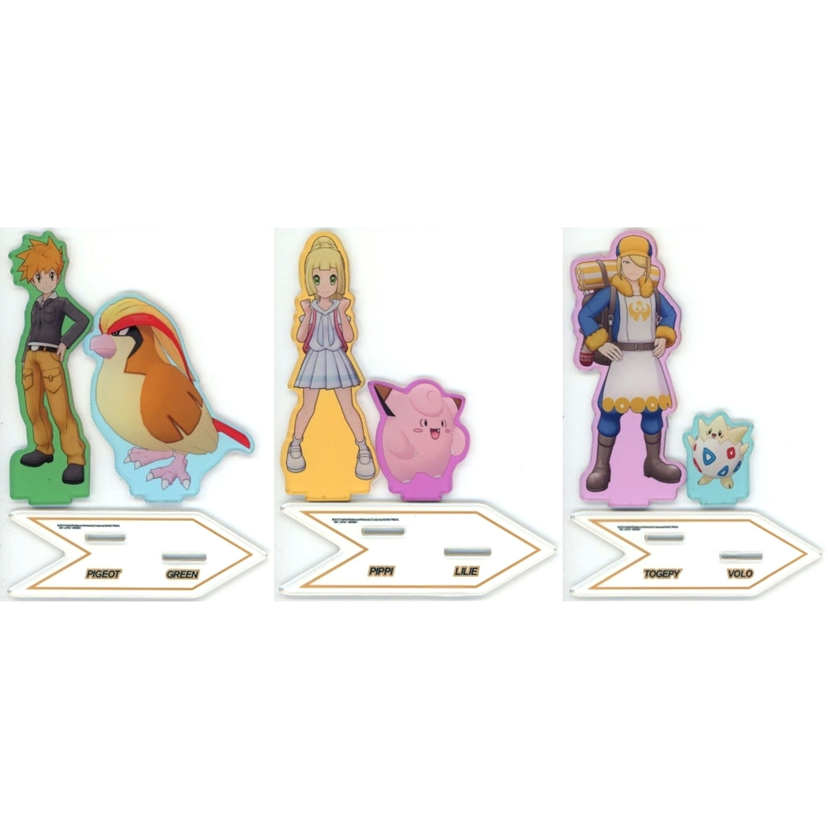 Set of 3 Pokemon Pokemon Masters EX Pokemon & Trainer Acrylic Stand Vol.2 [USED]