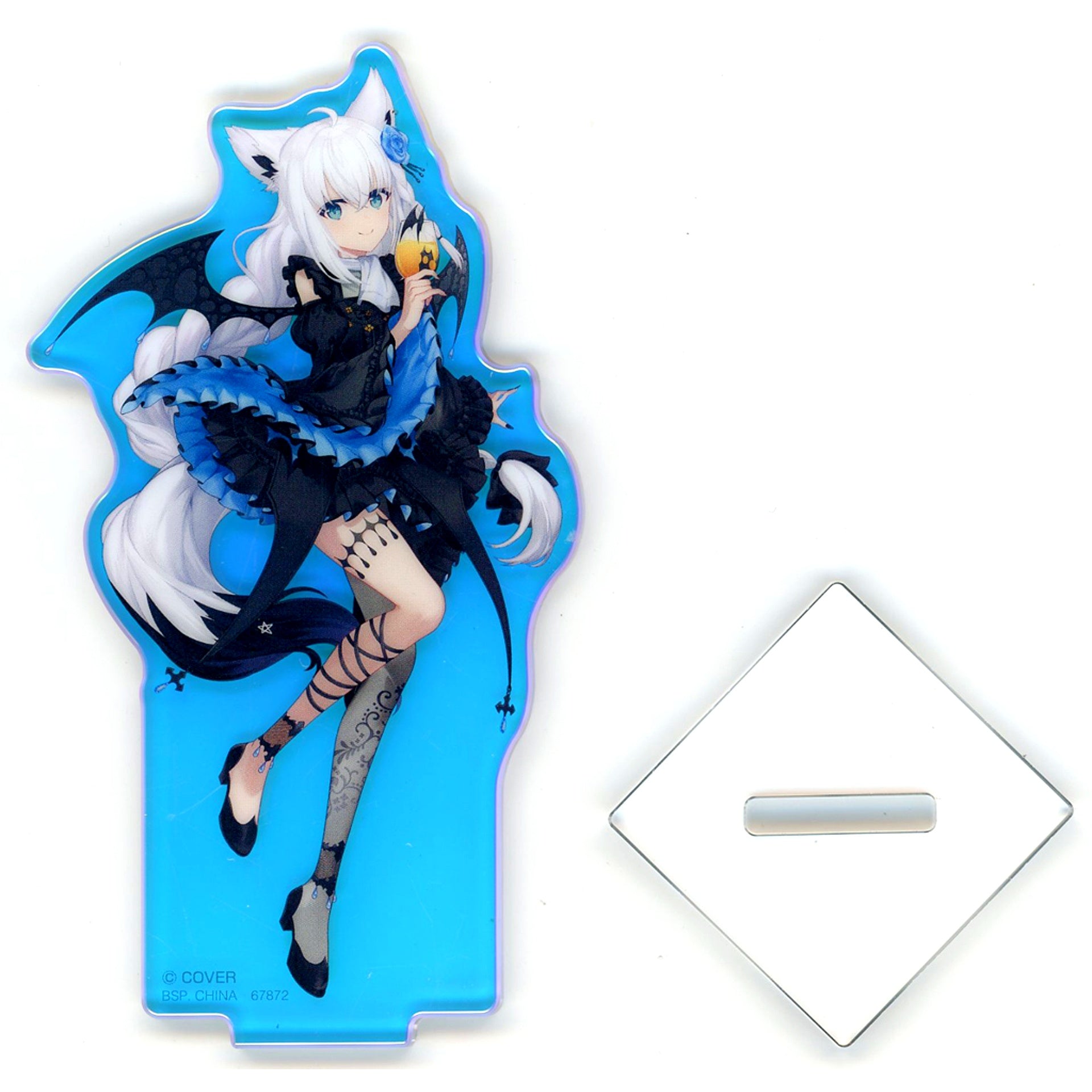 Fubuki Shirakami - Mouth Closed Aurora Acrylic Stand Ichiban Kuji hololive Villain Style Acrylic Stand Prize [USED]