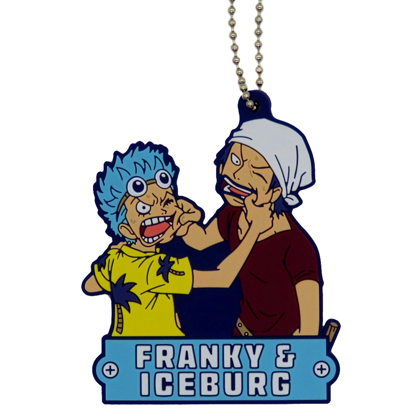Franky & Iceburg Rubber Keychain Ichiban Kuji ONE PIECE Dramatic Memories Prize I [USED]