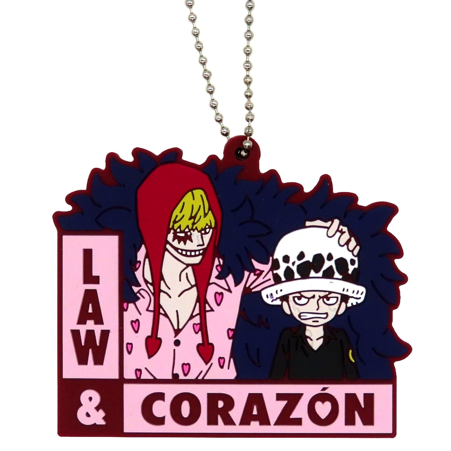 Law & Corazon Rubber Keychain Ichiban Kuji ONE PIECE Dramatic Memories Prize I [USED]