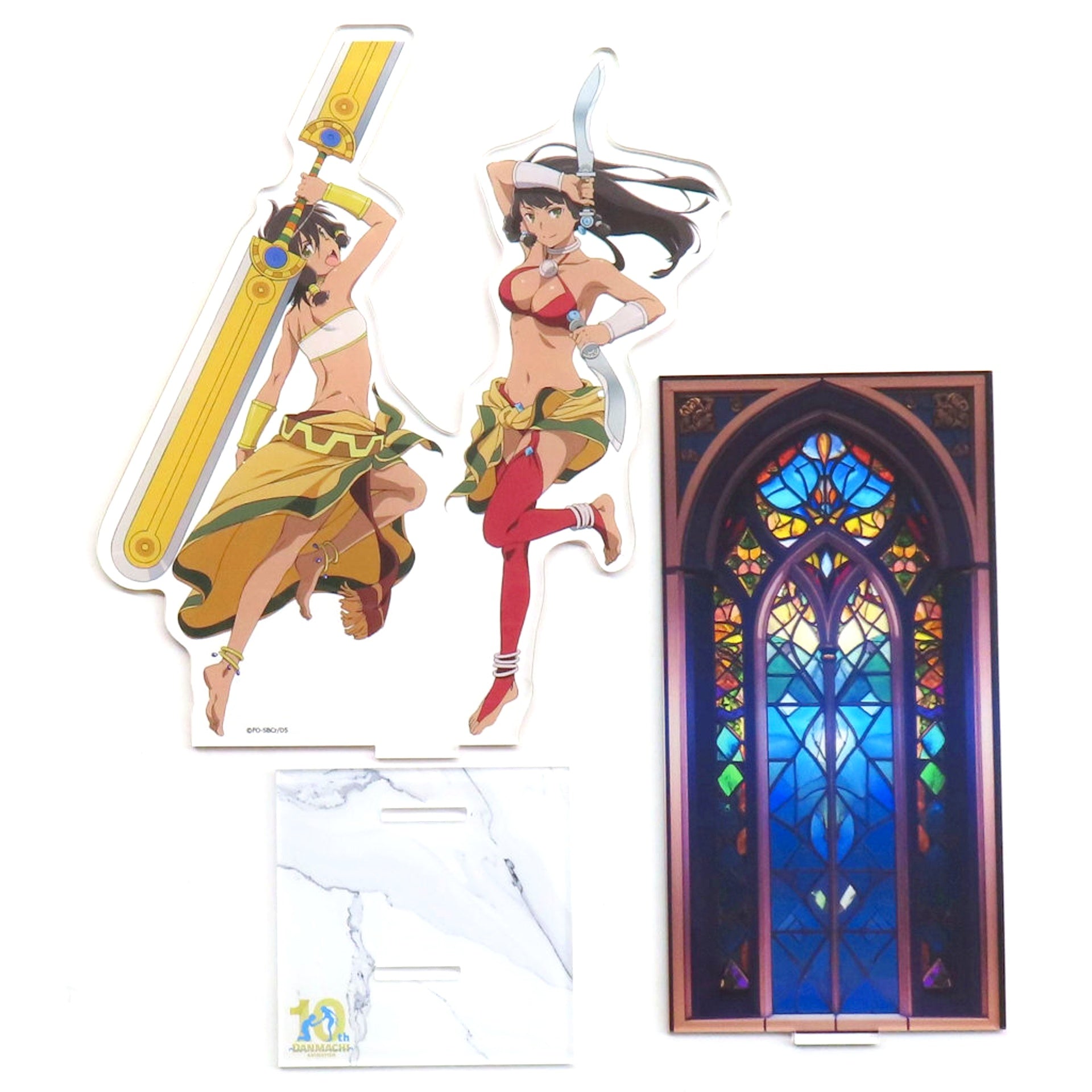 Tione & Tiona Is It Wrong to Try to Pick Up Girls in a Dungeon? Stained Glass Acrylic Stand 10th Anniversary POP UP [USED]