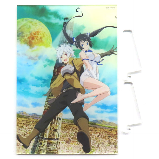 2 Past Visuals Is It Wrong to Try to Pick Up Girls in a Dungeon? Acrylic Postcard Panel 10th Anniversary POP UP [USED]