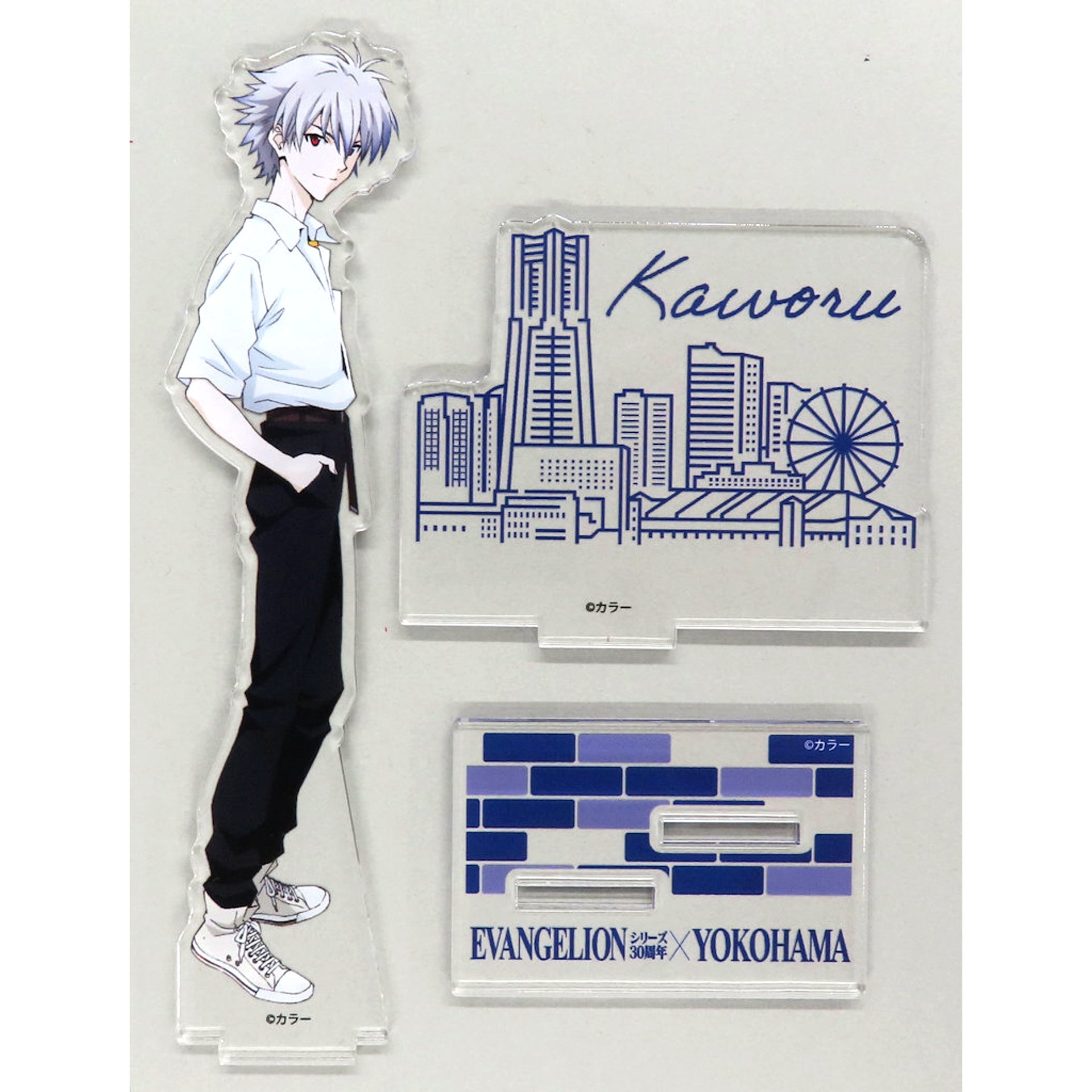 Kaworu Nagisa Acrylic Figure Evangelion Series 30th Anniversary x Yokohama Collab Cafe in Cafe Fan Base [USED]