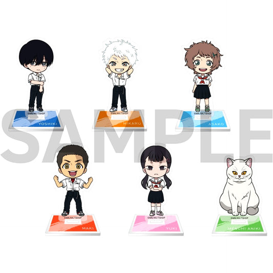 Set of 6 TV Anime The Summer Hikaru Died Trading Mini Character Acrylic Stand Ver. A [USED]