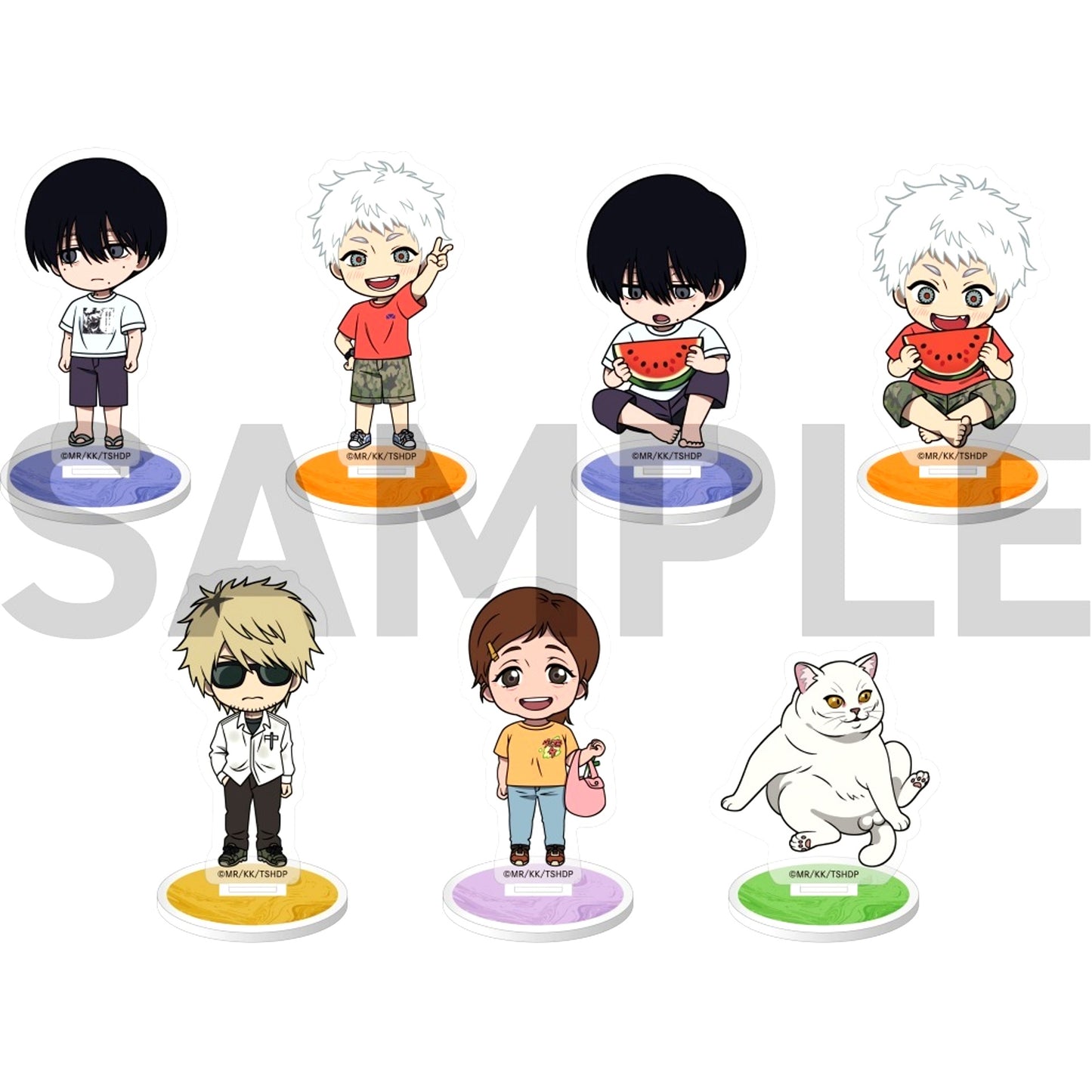 Set of 7 TV Anime The Summer Hikaru Died Trading Mini Character Acrylic Stand Ver. B [USED]