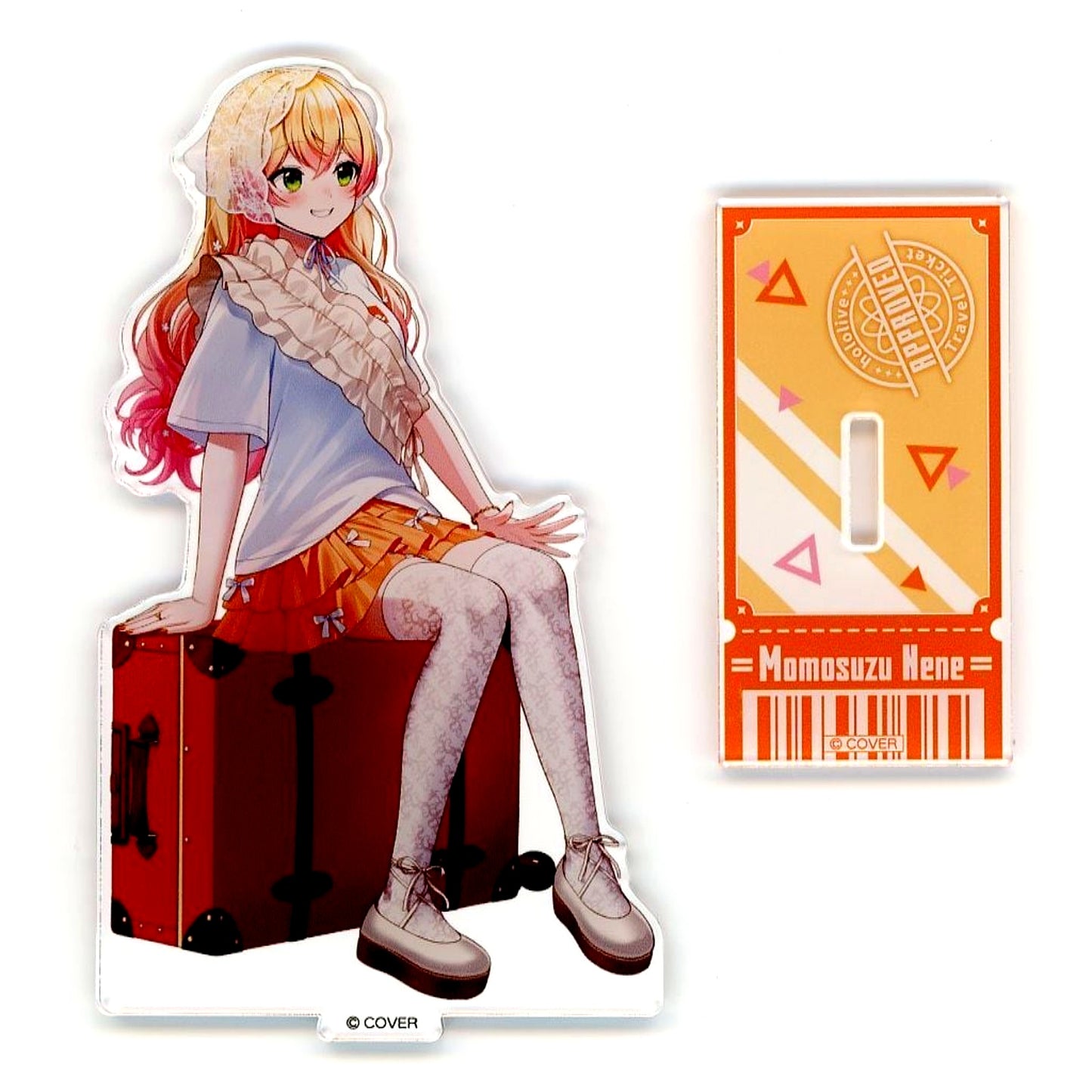 Momosuzu Nene Acrylic Stand hololive TRAVEL Series Vol.1 Virtual YouTuber Hololive hololive production official shop in Tokyo Station [USED]