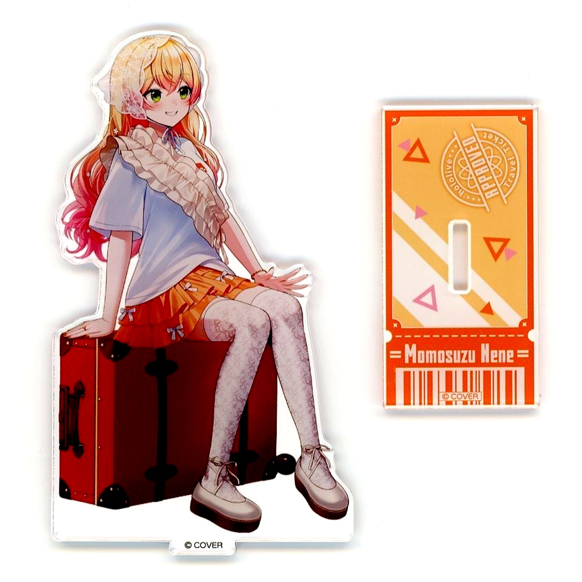 Momosuzu Nene Acrylic Stand hololive TRAVEL Series Vol.1 Virtual YouTuber Hololive hololive production official shop in Tokyo Station [USED]