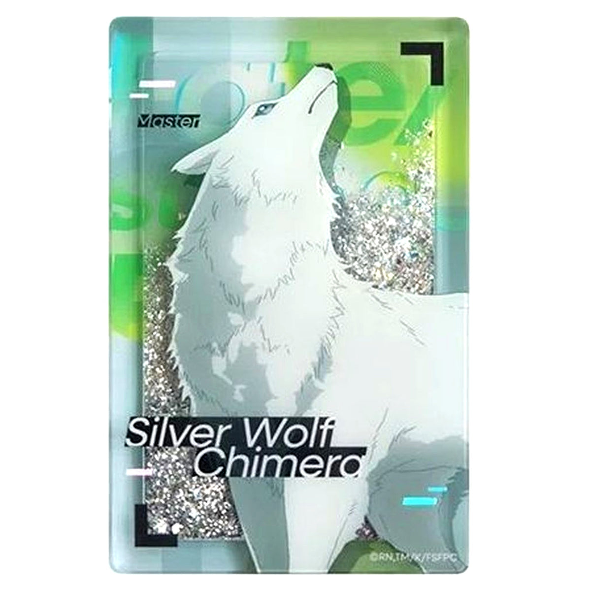 Silver Wolf Chimera Glitter Acrylic Block Fate/strange Fake [USED]