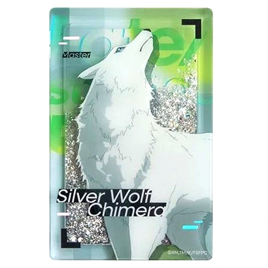 Silver Wolf Chimera Glitter Acrylic Block Fate/strange Fake [USED]
