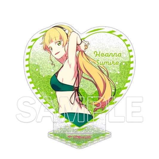 Sumire Heanna Heart-Shaped Glitter Acrylic Stand Love Live! Superstar!! [USED]