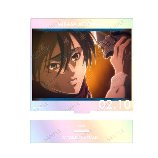 Mikasa Ackerman Attack on Titan Scene Shot Aurora BIG Acrylic Stand [USED]