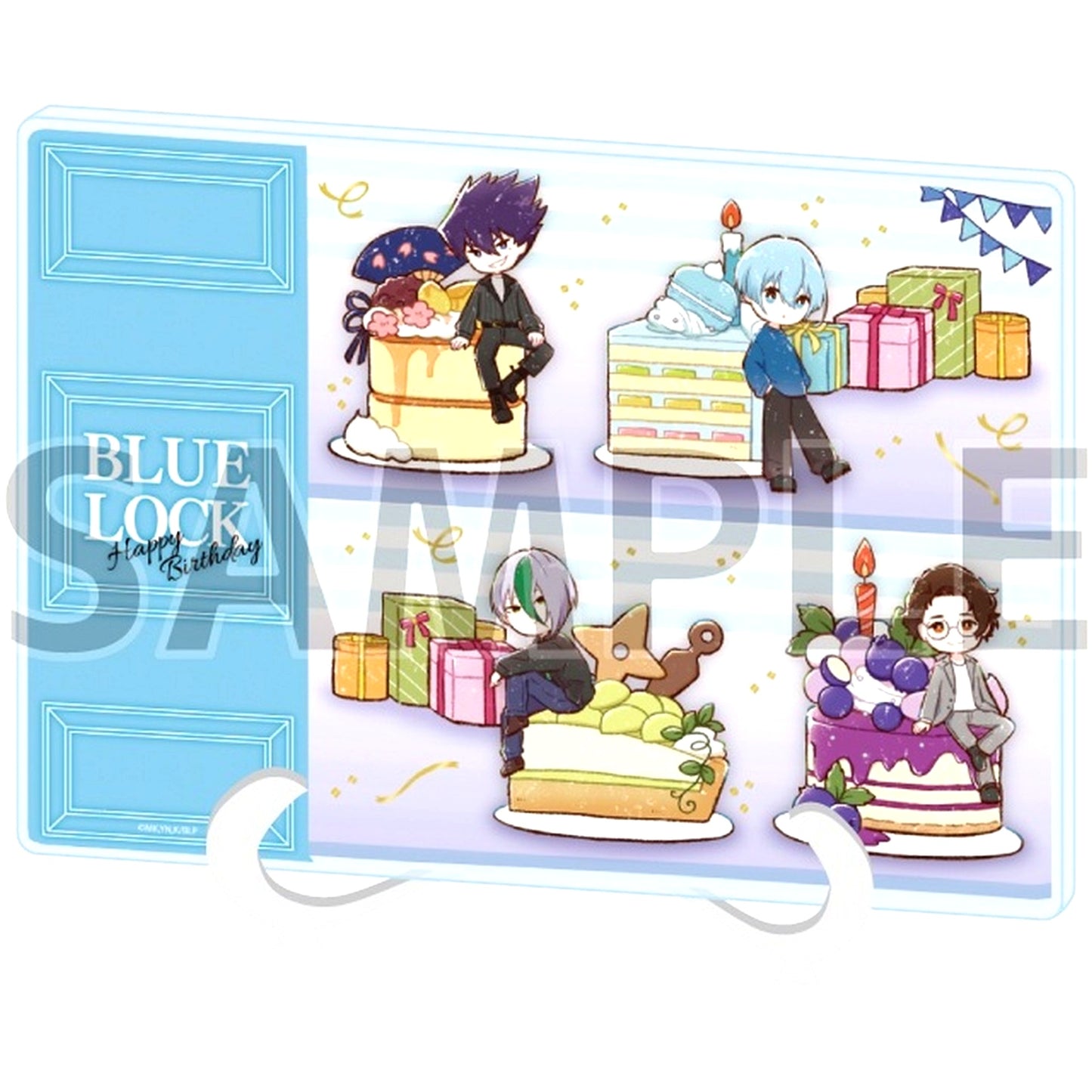 07. Pattern C Birthday Ver. GraffArt Illustration Acrylic Art Board A5 Size Blue Lock [USED]