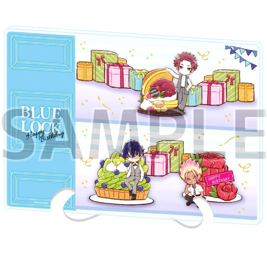 08. Pattern D Birthday Ver. GraffArt Illustration Acrylic Art Board A5 Size Blue Lock [USED]