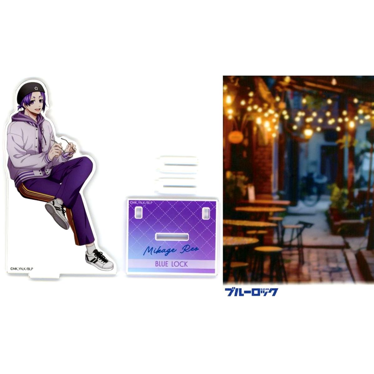 Reo Mikage Acrylic Stand with Postcard Blue Lock x Karaoke Manekineko Vol.4 [USED]