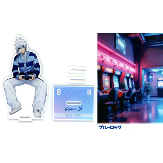 Yo Hiori Acrylic Stand with Postcard Blue Lock x Karaoke Manekineko 4th [USED]
