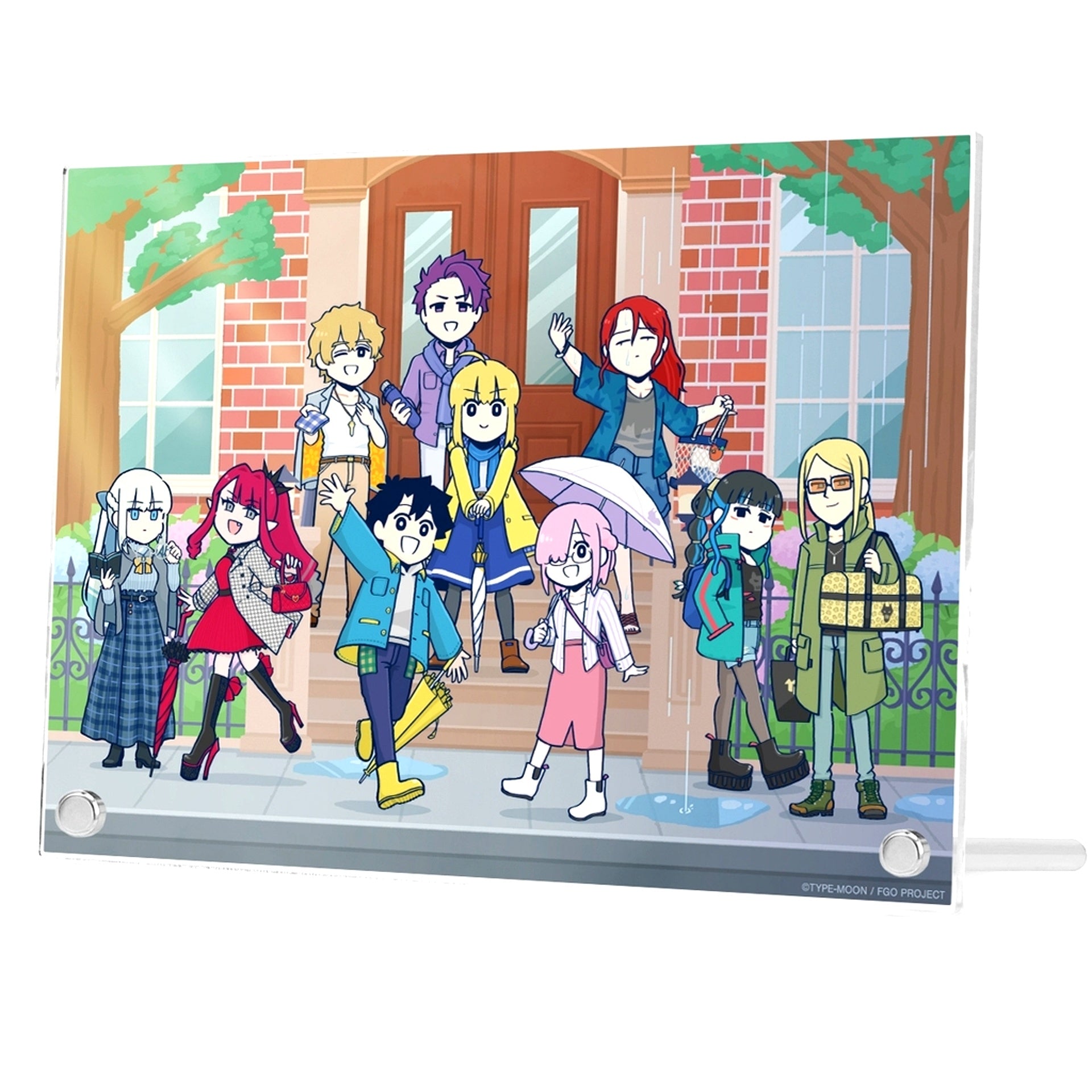 Group Between the Rainy Season Ver. Tsuchida Illustration Fate/Grand Order Fujimaru Ritsuka Doesn't Get It A5 Acrylic Panel [USED]