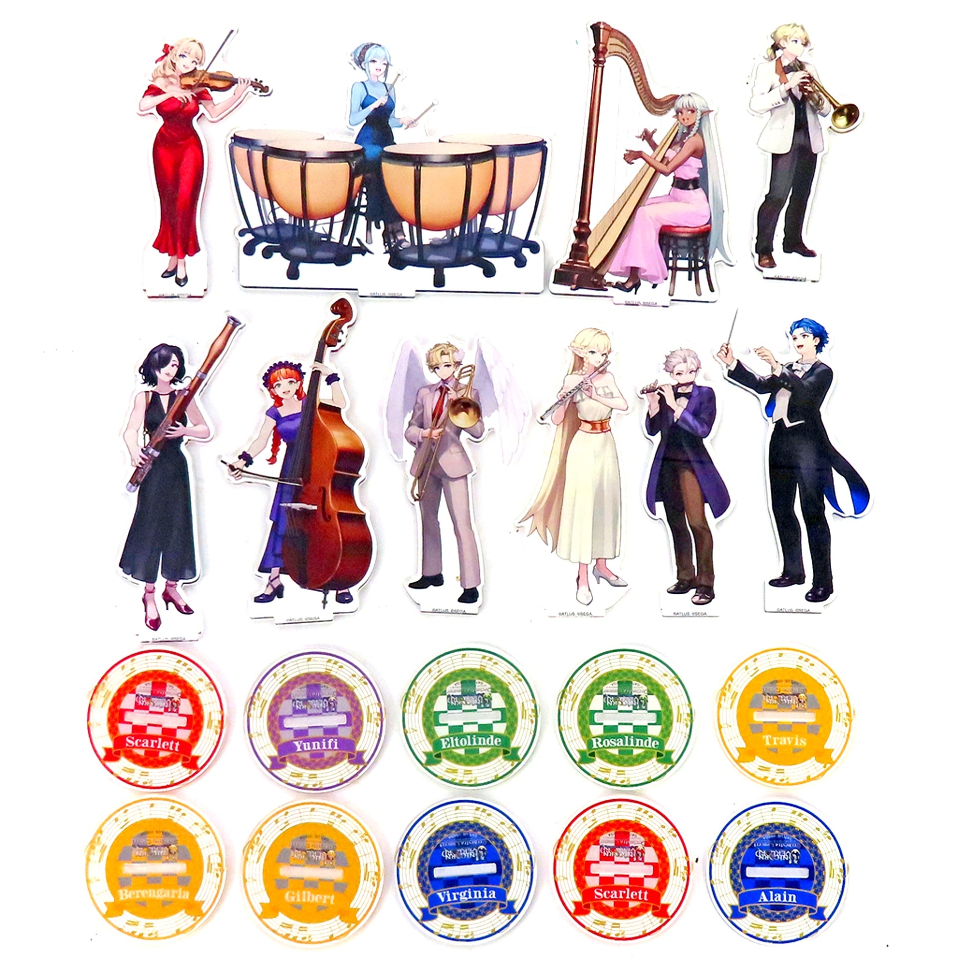 Group Limited Acrylic Stand Set of 10 Bonus for Unicorn Overlord Orchestra Concert Reserved Seat Ticket with Goods [USED]