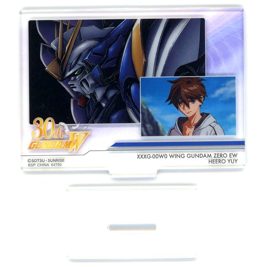 Wing Gundam Zero EW & Heero Yuy F Prize Acrylic Stand Collection Ichiban Kuji Mobile Suit Gundam Wing 30th Anniversary [USED]