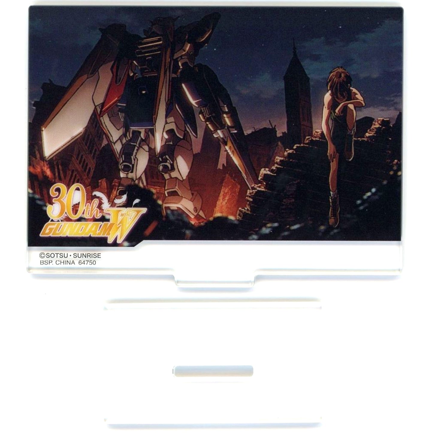 Heero Yuy Scene Shot F Prize Acrylic Stand Collection Ichiban Kuji Mobile Suit Gundam Wing 30th Anniversary [USED]