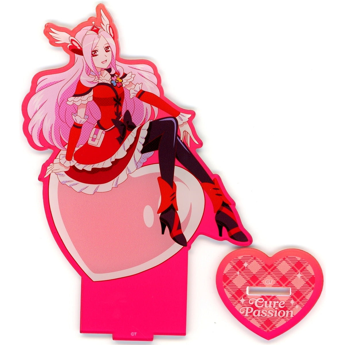 Cure Passion Acrylic Stand Heart Clover Fresh Precure! Heart Clover Cafe in TreeVillage [USED]