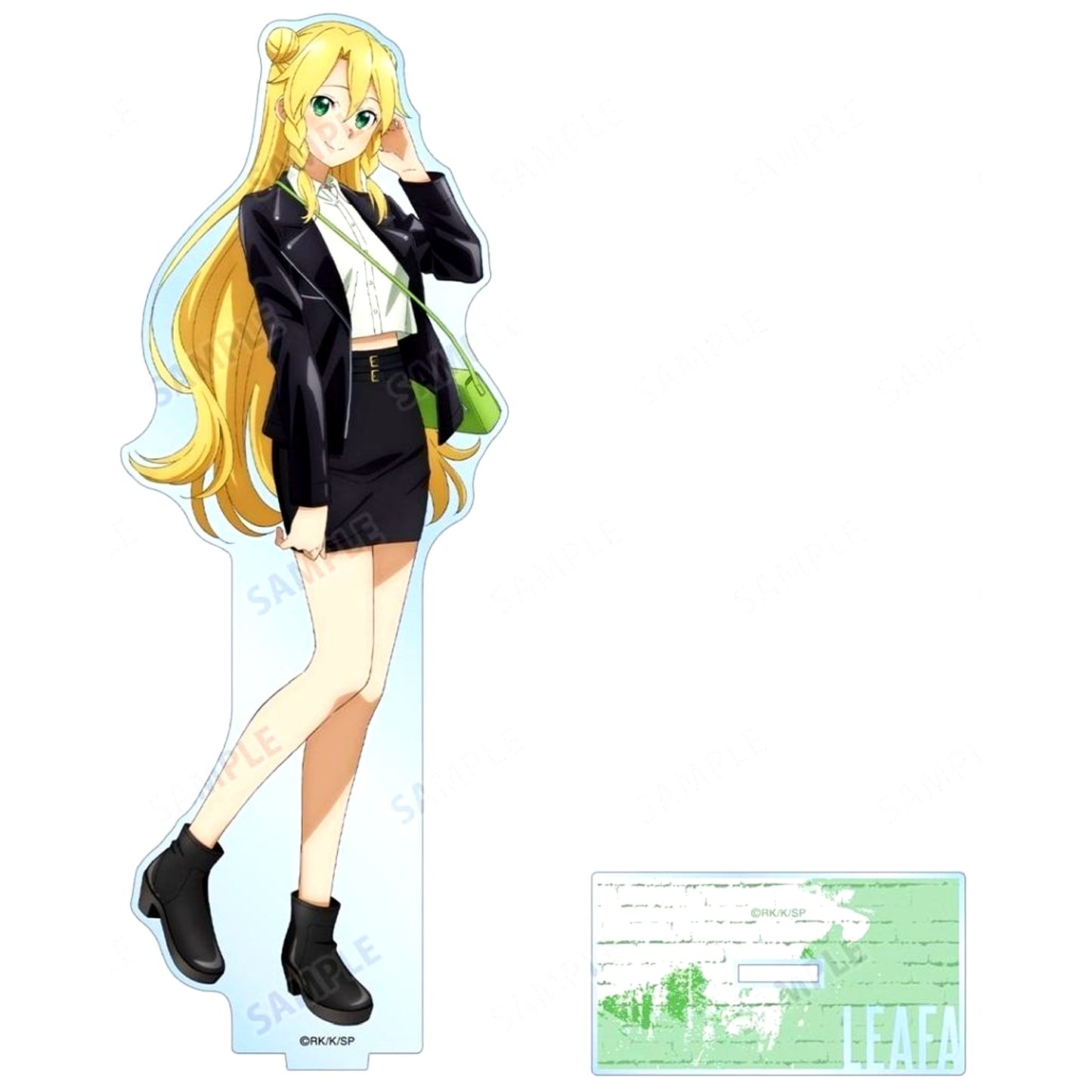 Leafa Illustration Riders Jacket ver. Sword Art Online BIG Acrylic Stand POP UP STORE in Loft [USED]