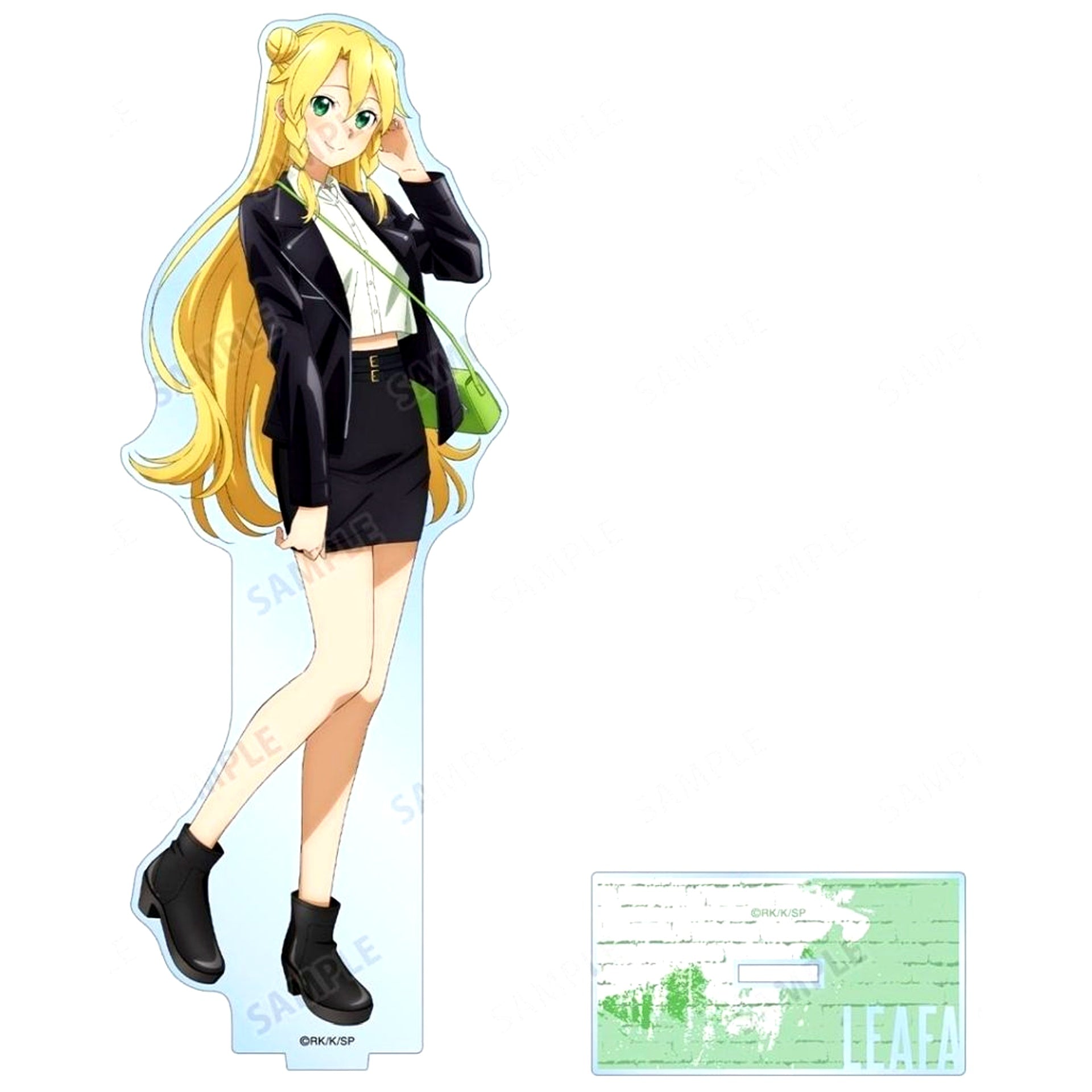 Leafa Illustration Riders Jacket ver. Sword Art Online BIG Acrylic Stand POP UP STORE in Loft [USED]