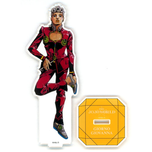 Giorno Giovanna Araki Hirohiko Illustration Acrylic Stand JoJo's Bizarre Adventure THE JOJO WORLD [USED]