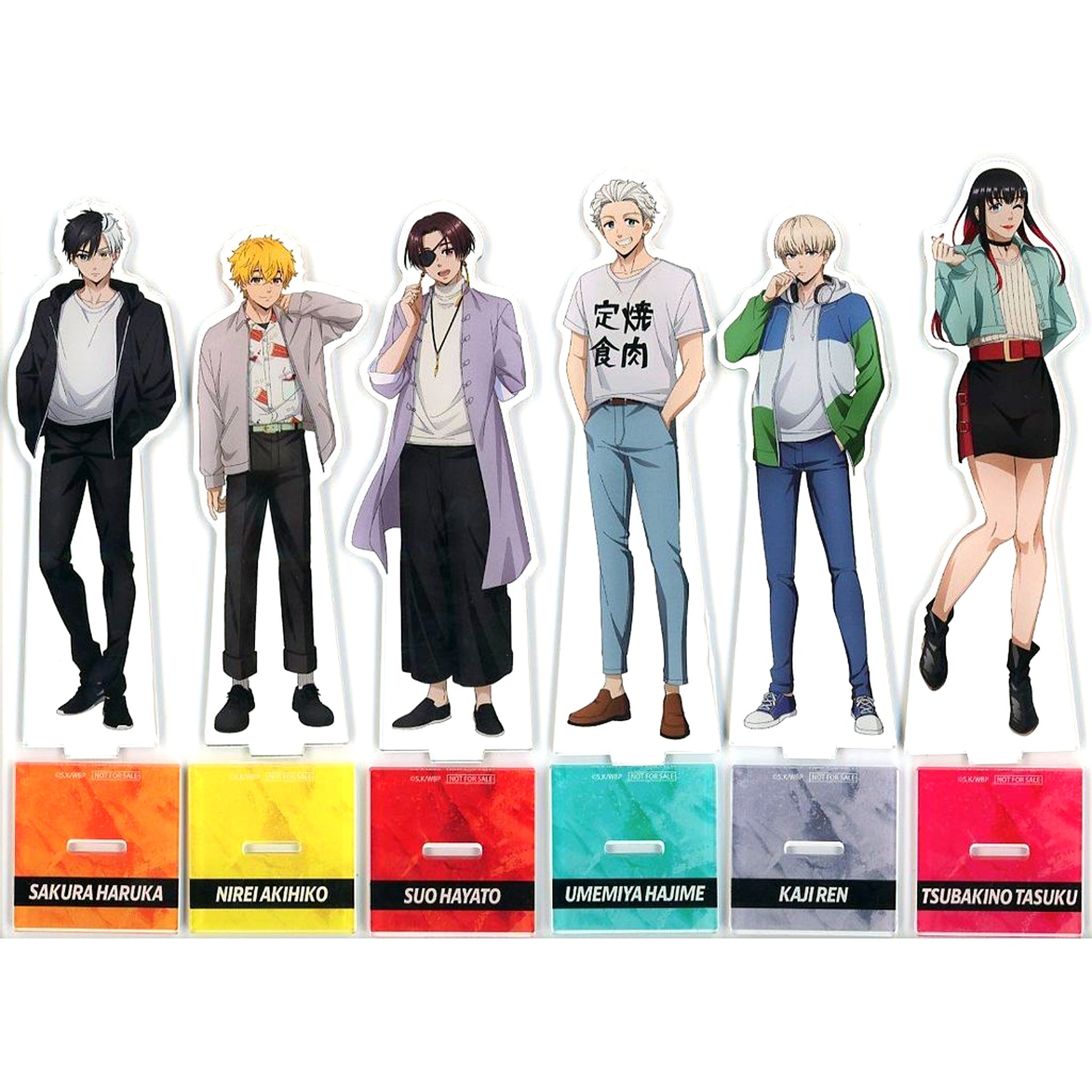 Group Set of 6 Illustration Character Acrylic Stands Bonus for Wind Breaker Season 2 Blu-ray DVD Aniplex Complete Purchase [USED]
