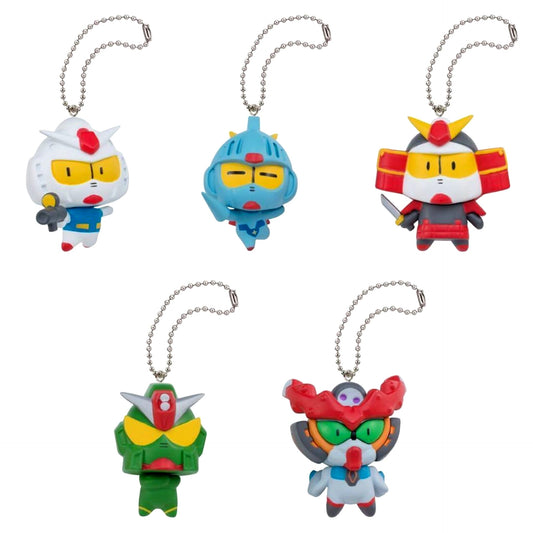 Set of 5 Mobile Suit Gundam SD Gundam-san-tachi Swing Mascot [USED]