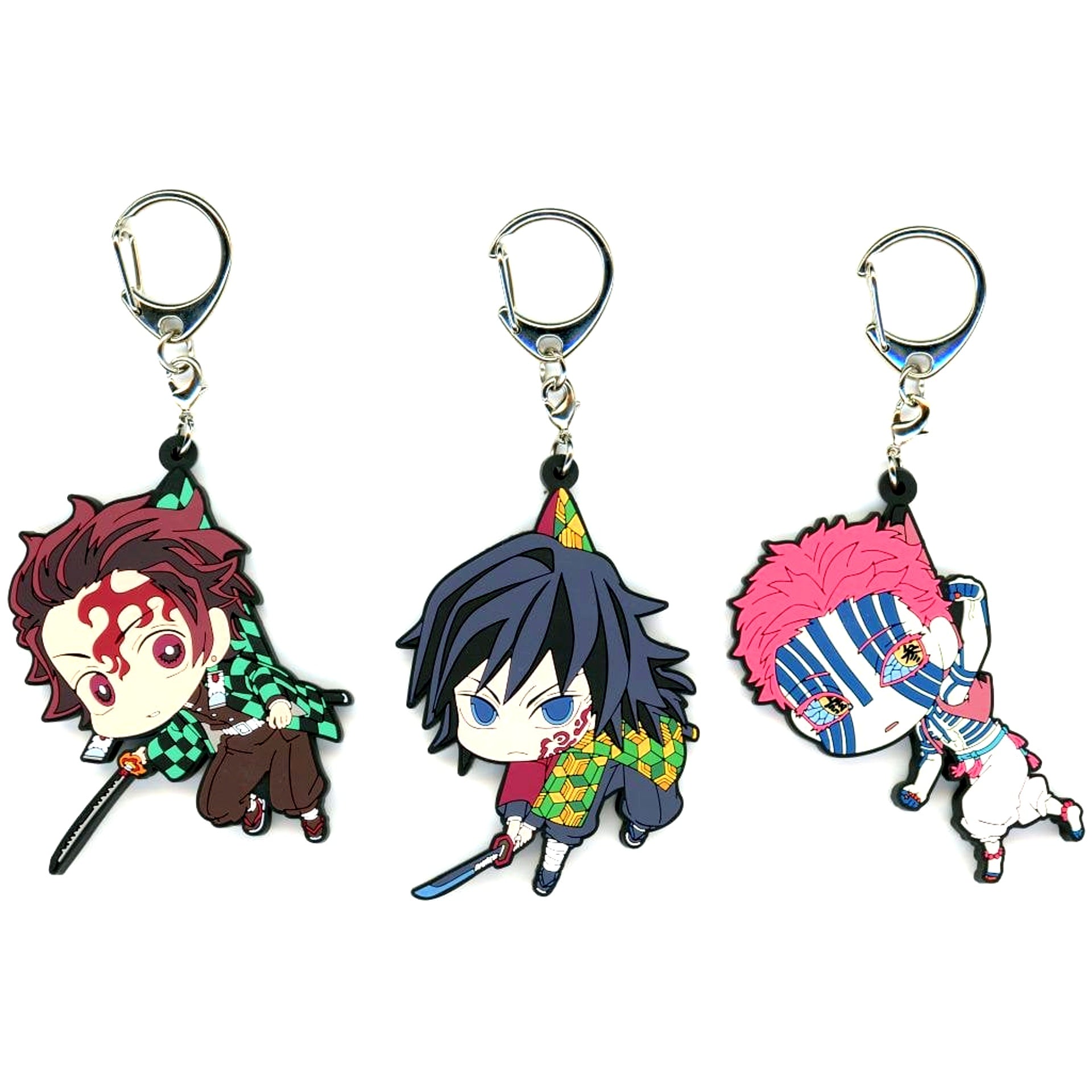 Set of 3 Tanjiro Kamado & Giyu Tomioka & Akaza Demon Slayer: Kimetsu no Yaiba Tsumamare Infinity Castle Arc [USED]