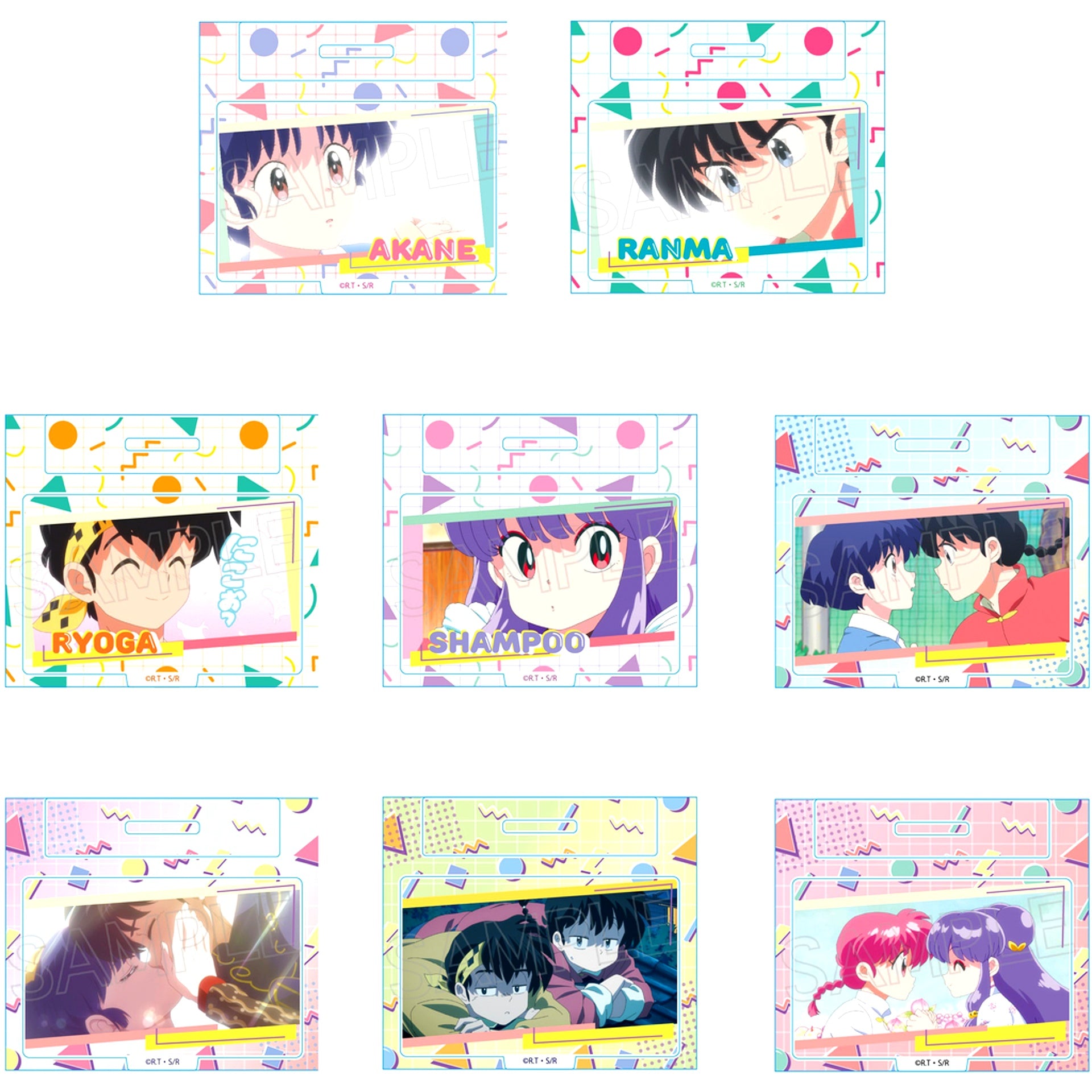 Set of 8 Mini Acrylic Stand Ranma 1/2 [USED]