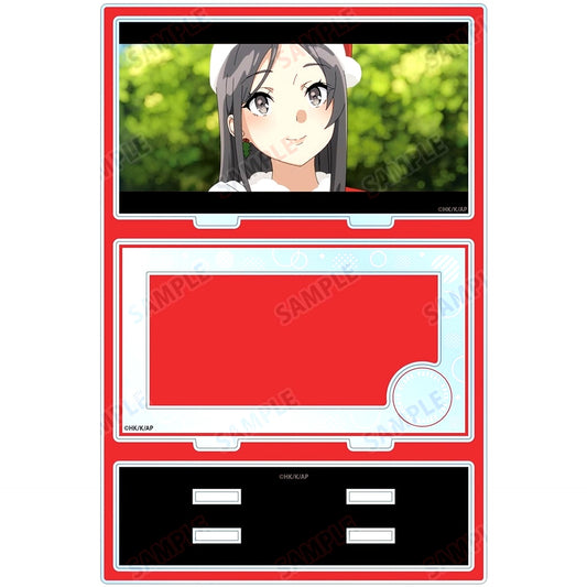 Miniskirt Santa BIG Acrylic Stand with Scene Shot Parts Rascal Does Not Dream of Santa Claus [USED]