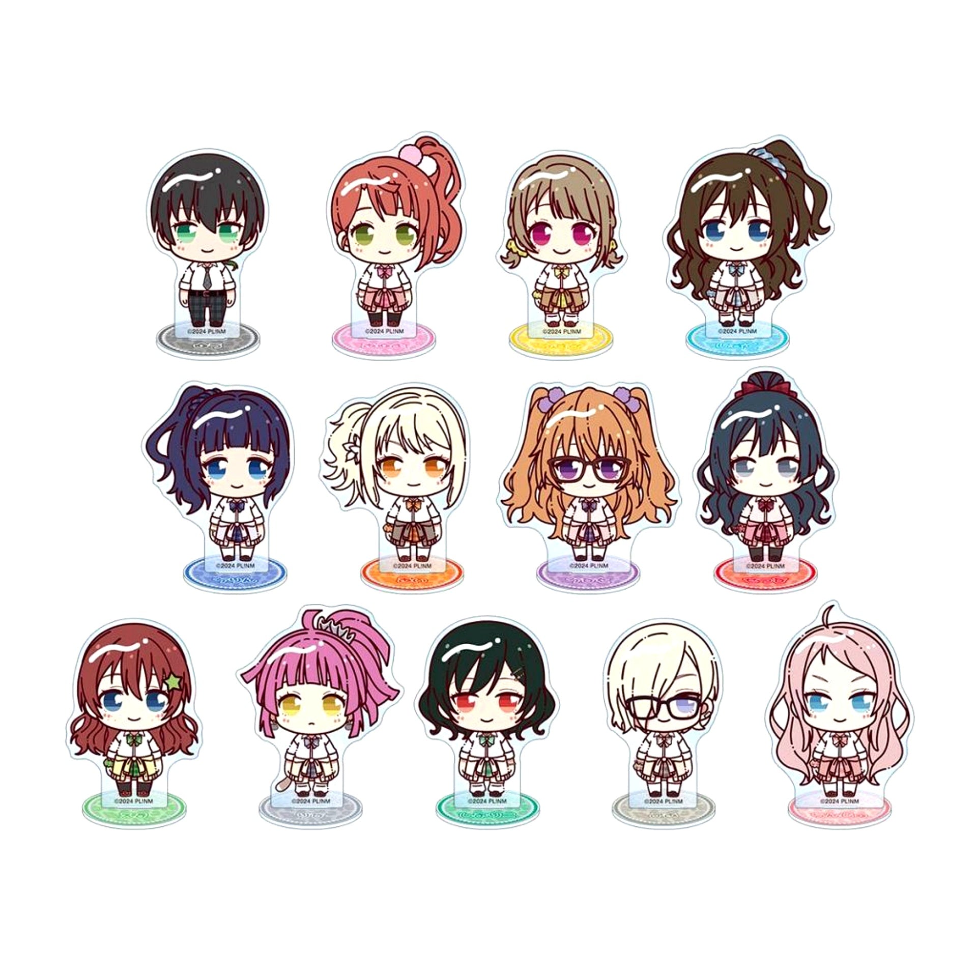 Set of 13 Gyaru Uniform Ver. Trading Chokonto! Acrylic Stand Love Live! Nijigasaki High School Idol Club [USED]