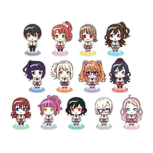 Set of 13 Gyaru Uniform Ver. Trading Chokonto! Acrylic Stand Love Live! Nijigasaki High School Idol Club [USED]