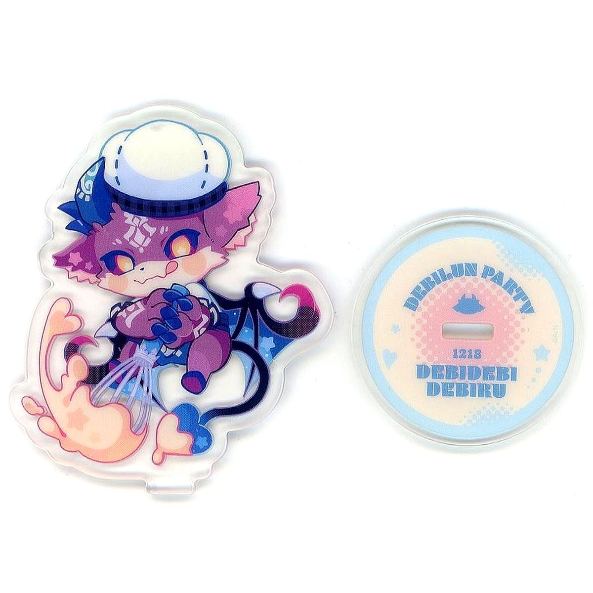 Debidebi Debiru Sweets Double-Sided Acrylic Stand Virtual YouTuber Nijisanji Debirunpa Tei [USED]