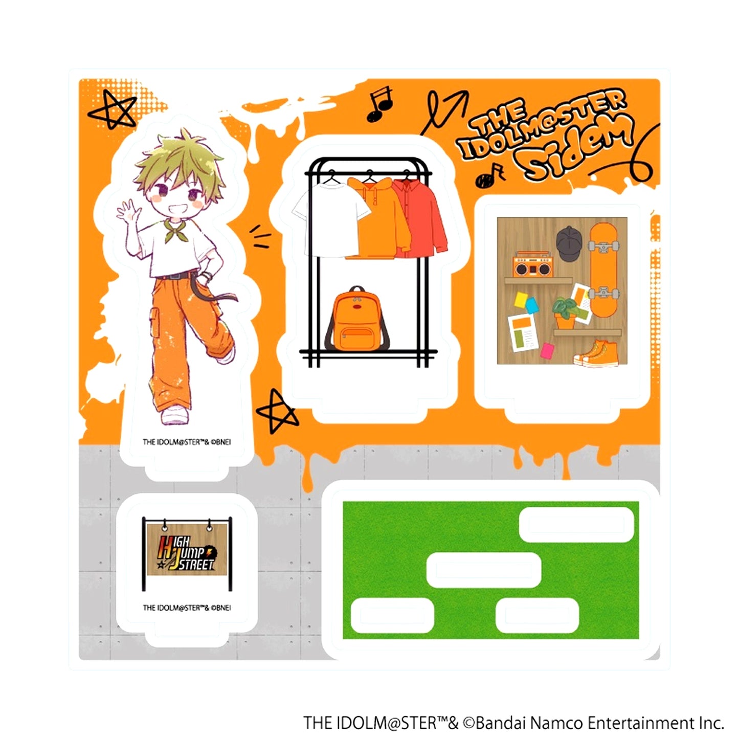 Hayato Akiyama 01 GraffArt Illustration Acrylic Stand Plate Idolmaster SideM HIGH JUMP STREET SPECIAL POPUP in baseyard tokyo Harajuku Naname Store [USED]