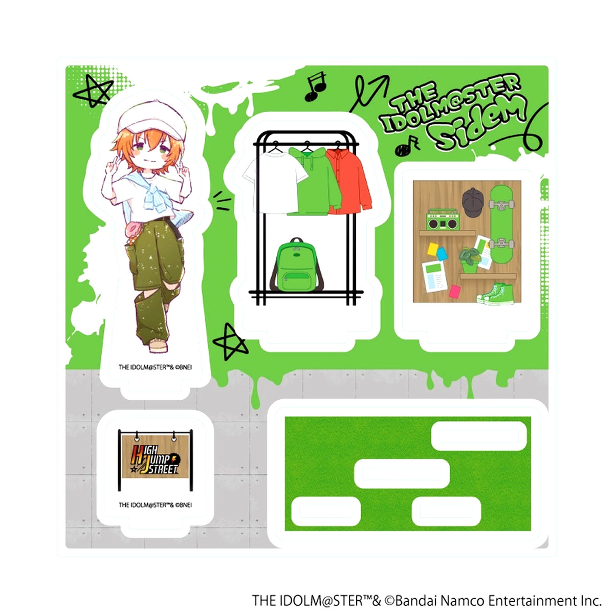 Haruna Wakazato 04 GraffArt Illustration Acrylic Stand Plate Idolmaster SideM HIGH JUMP STREET SPECIAL POPUP in baseyard tokyo Harajuku Naname Store [USED]